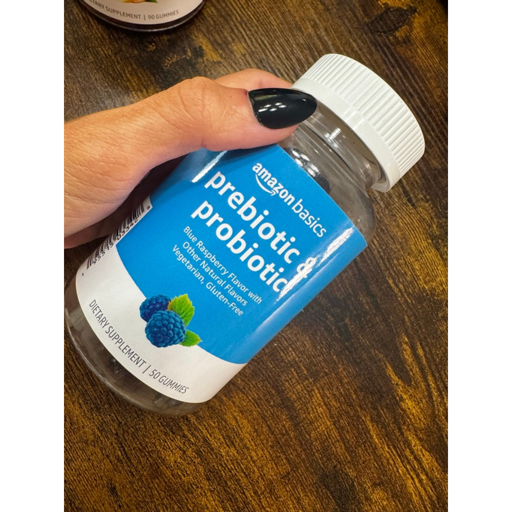AmazonBasics 2 bottles of vitamins fiber and pre/probiotics - 4 gone out of each - Picture 4 of 4